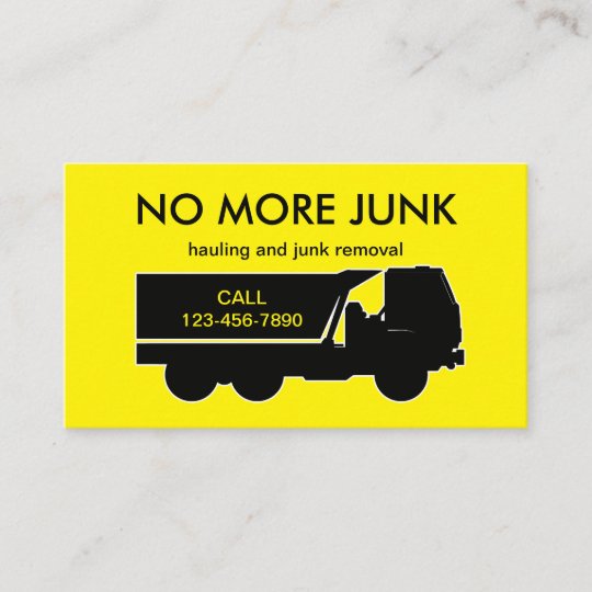 Hauling And Junk Removal Business Card