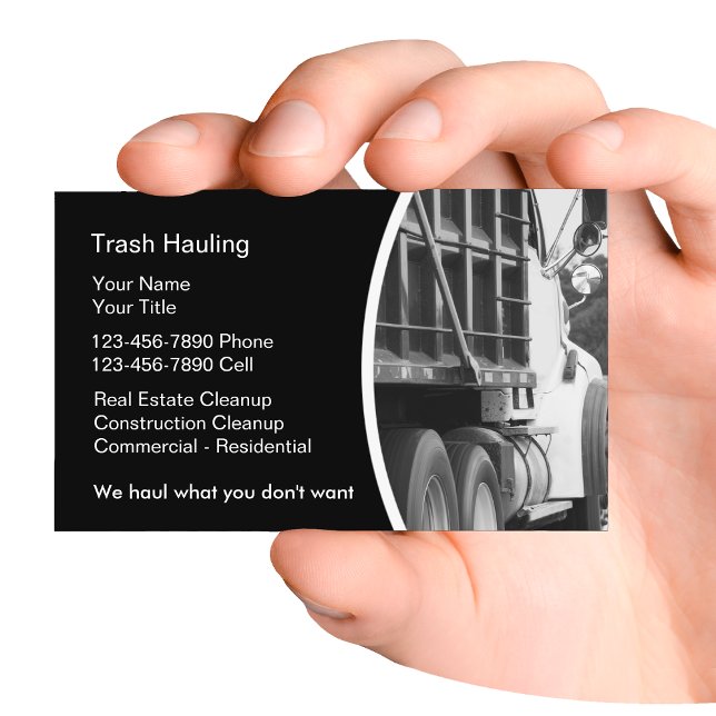 Hauling Dumpster Business Cards (Creator Uploaded)