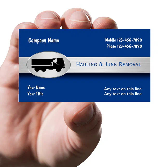 Hauling Junk Removal Modern Business Cards Zazzle