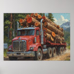 Hauling Lumber - Trucker  Poster
