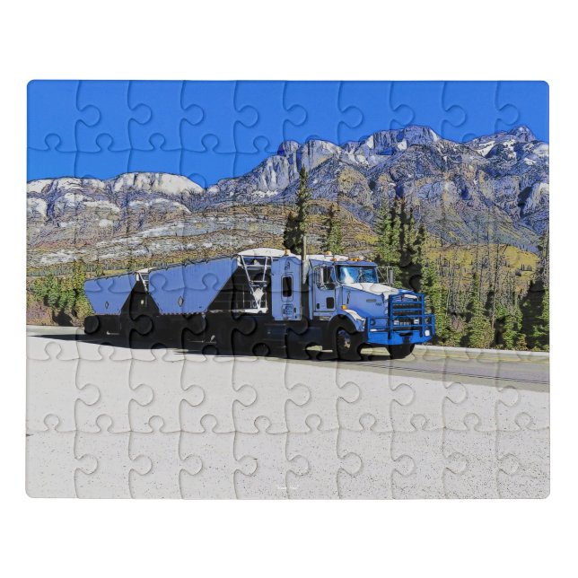 Hauling the Grain - Freight Truck Driver  Jigsaw Puzzle (Puzzle Horizontal)