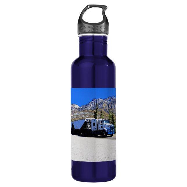 Hauling the Grain - Freight Truck Driver   Stainless Steel Water Bottle (Front)