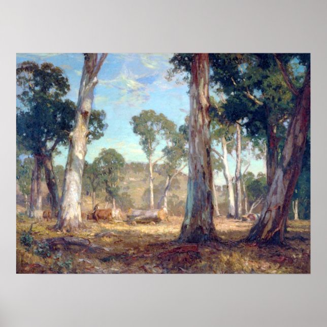 Hauling Timber Hans Heysen 1911 New South Wales Po Poster (Front)