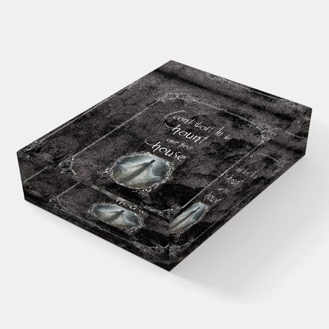 Haunt Our First House Paperweight (Angled)