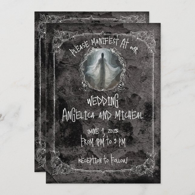 Haunt Our First House Wedding  Invitation (Front/Back)