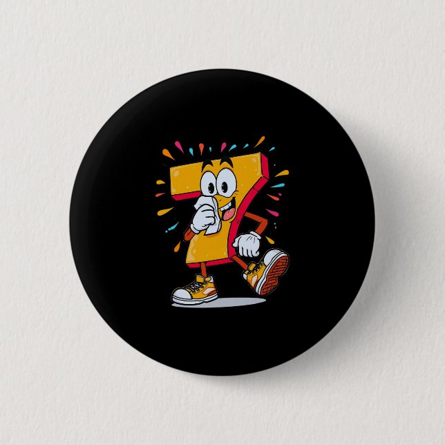 Haunted 67 Funny Sick Seven Meme Halloween Costume Button (Front)