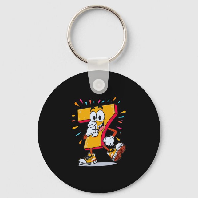 Haunted 67 Funny Sick Seven Meme Halloween Costume Keychain (Front)