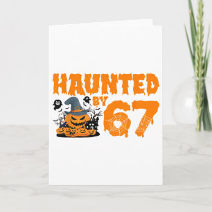 Haunted 67 Meme Six Seven 6-7 Funny Internet Joke  Card