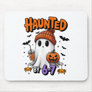 Haunted 67 Meme Six Seven 6-7 Funny Internet Joke Mouse Pad