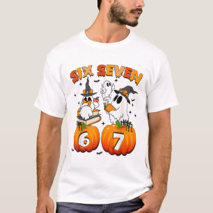 Haunted 67 Meme Six Seven 6-7 Funny Internet Joke T-Shirt