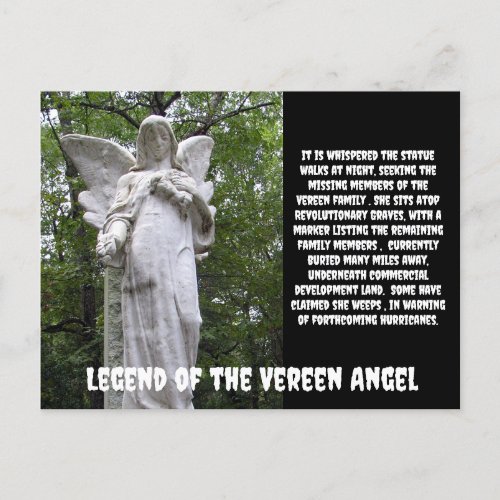 Haunted Angel Statue Postcard