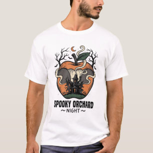 Haunted Apple Shirt Vintage Scary Orchard Night_1