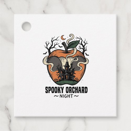 Haunted Apple Shirt Vintage Scary Orchard Night_1 Favor Tags