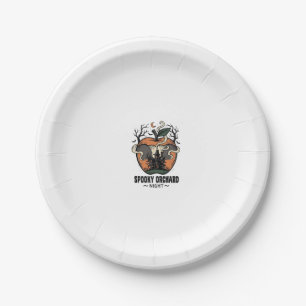 Haunted Apple Shirt Vintage Scary Orchard Night_1 Paper Plates