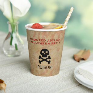 Haunted Asylum Halloween Party Paper Cups