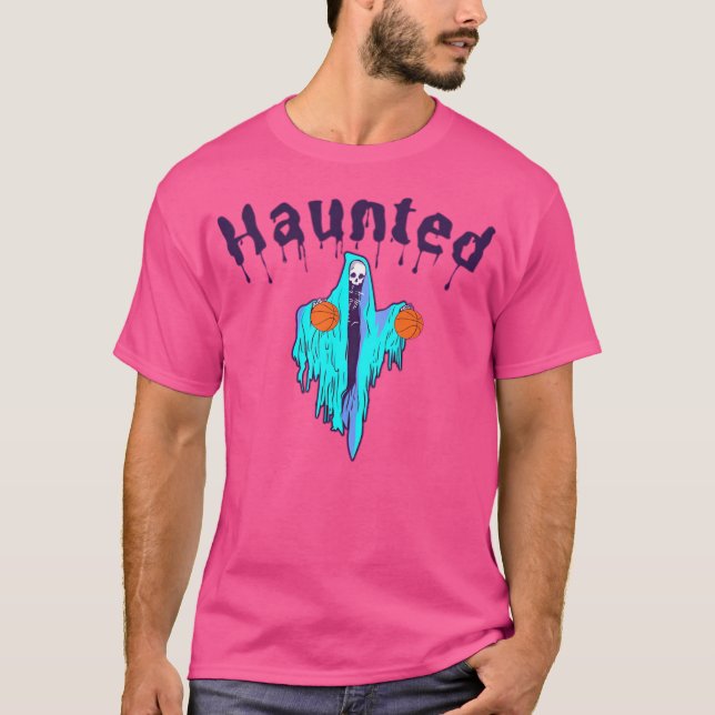 Haunted Basketball Design Halloween T-Shirt (Front)
