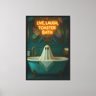 Haunted Bathtime Bliss Canvas Print