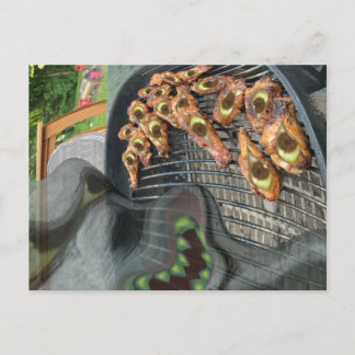 Haunted BBQ Holiday Postcard
