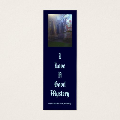 Haunted bookmark business card templates