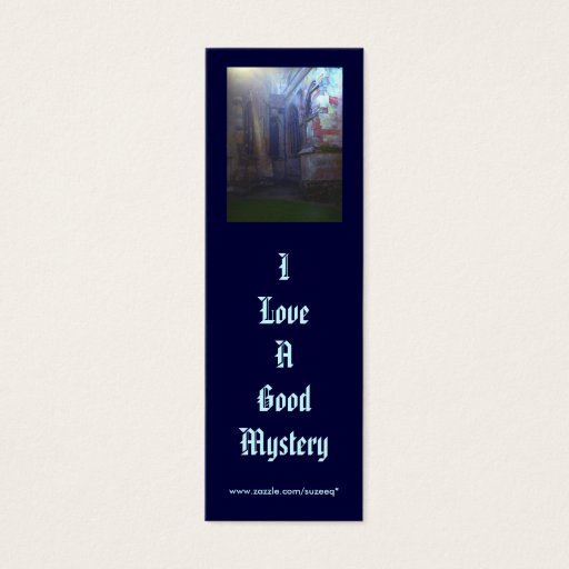 Customizable Haunted bookmark business card templates