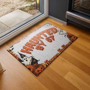 Haunted by 67 Funny Ghost And Pumpkin Halloween Doormat