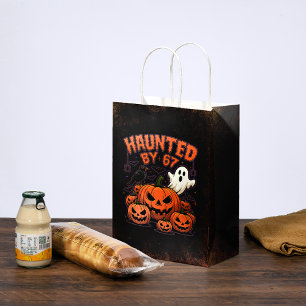 Haunted by 67 Funny Ghost And Pumpkin Halloween Medium Gift Bag