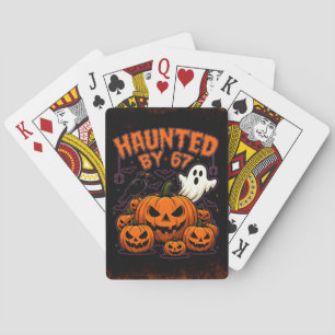 Haunted by 67 Funny Ghost And Pumpkin Halloween Poker Cards