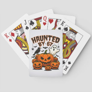 Haunted by 67 Funny Ghost And Pumpkin Halloween Poker Cards
