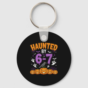 Haunted By 67 Funny Halloween Novelty Costume Meme Keychain