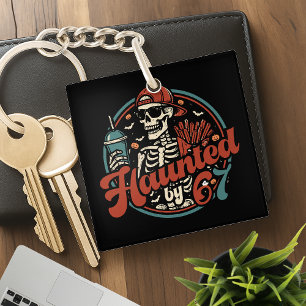 Haunted By 67 Funny Halloween Six Seven 67 Meme Keychain