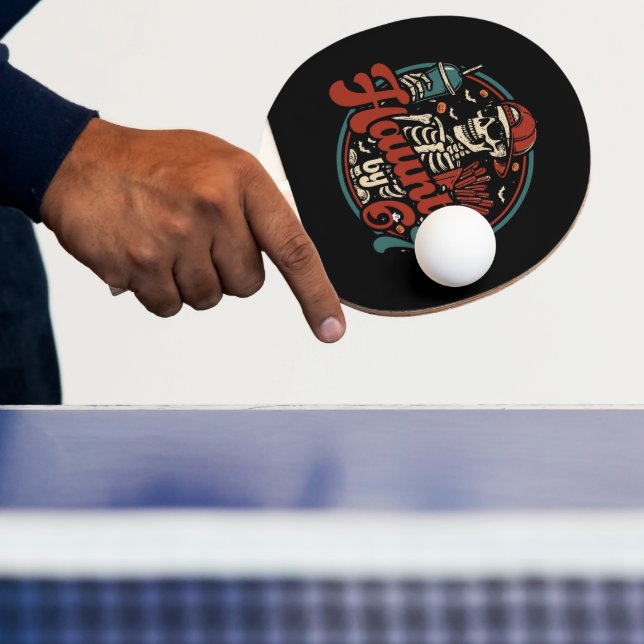 Haunted By 67 Funny Halloween Six Seven 67 Meme Ping Pong Paddle (Insitu)