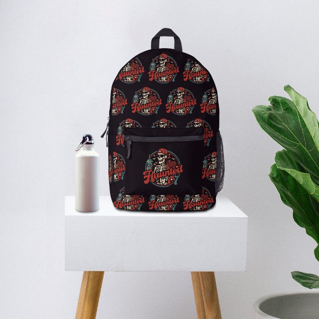 Haunted By 67 Funny Halloween Six Seven 67 Meme Printed Backpack (Creator Uploaded)