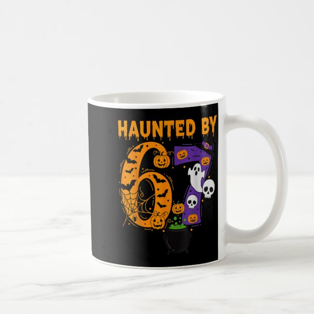 Haunted By 67 – Funny Six Seven Meme 6 7 Halloween Coffee Mug (Right)