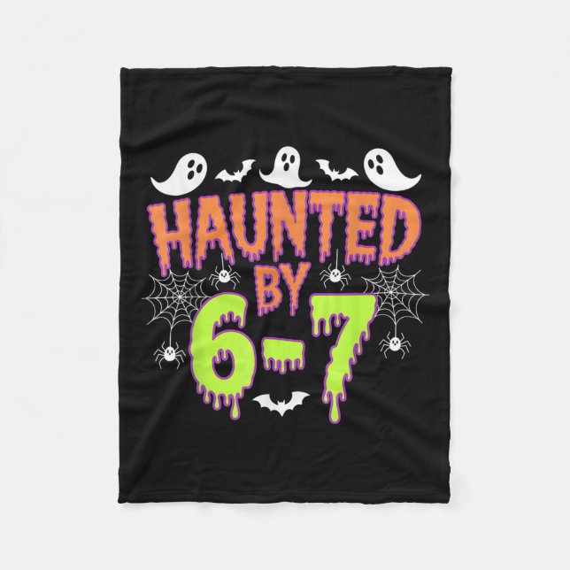 Haunted By 6 7  Fleece Blanket (Front)