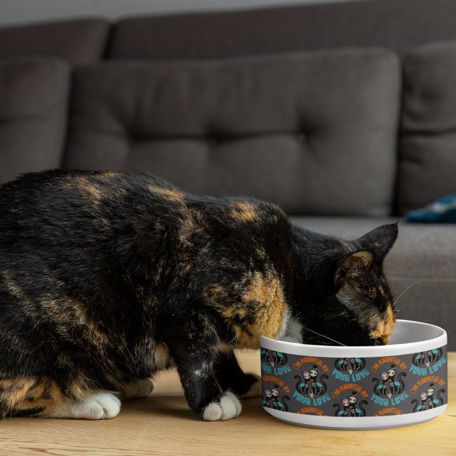 Haunted by Your Love Sugar Skull Cat Bowl (Creator Uploaded)