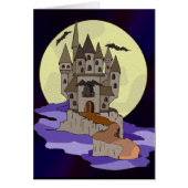 Haunted Castle, Bats and Full Moon Cartoon (Front)
