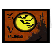 Haunted Castle, Bats and Yellow Moon (Front Horizontal)