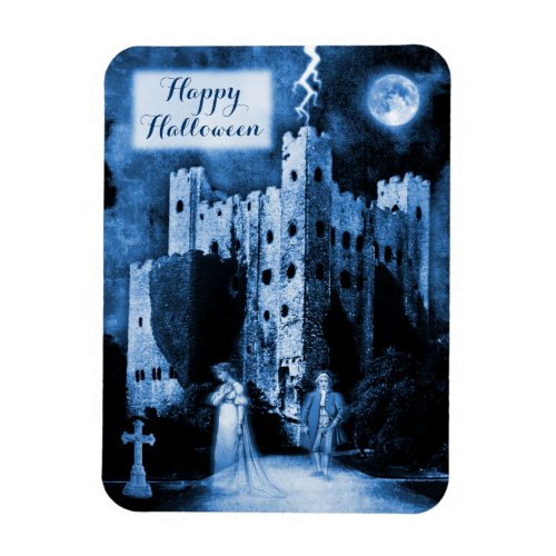 Haunted Castle Gothic Happy Halloween Magnet