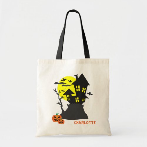 Haunted Castle Halloween Candy Tote Bag