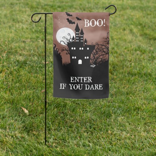 Haunted Castle Halloween Garden Flag