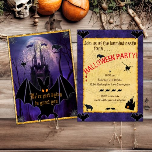 Haunted Castle Halloween  Invitation