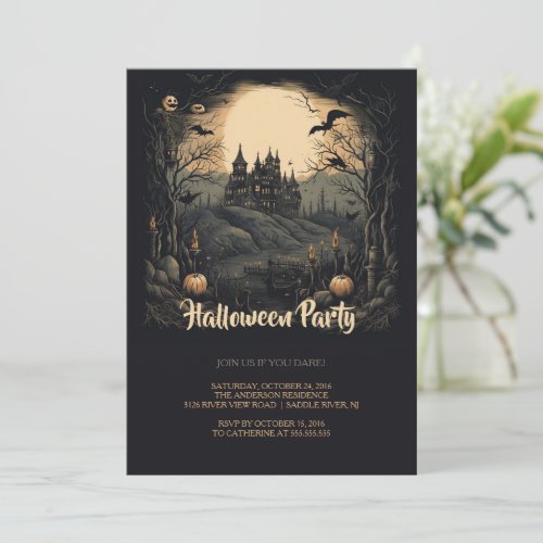Haunted Castle Halloween Invitation