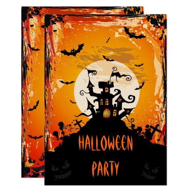 Haunted Castle Halloween Party Invitation