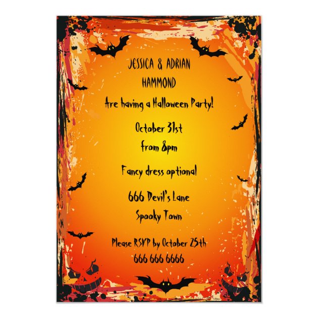 Haunted Castle Halloween Party Invitation