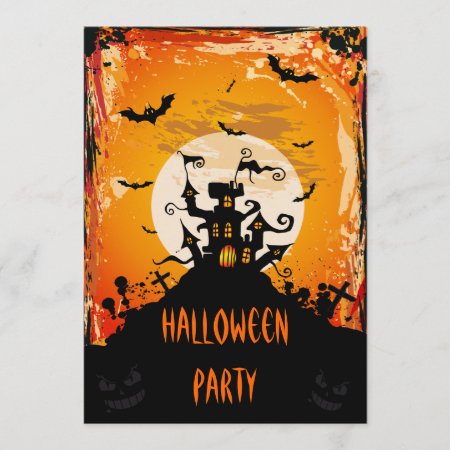 Haunted Castle Halloween Party Invitation