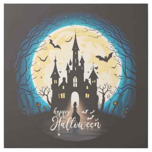 Haunted Castle Happy Halloween Creepy Gallery Wrap