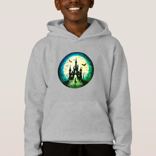 Haunted Castle Happy Halloween Creepy Hoodie