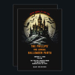 Haunted Castle on Cemetery Hill Halloween Party Invitation<br><div class="desc">Customize for any event</div>