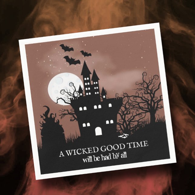 Haunted Castle Spooky Halloween Napkins (Creator Uploaded)