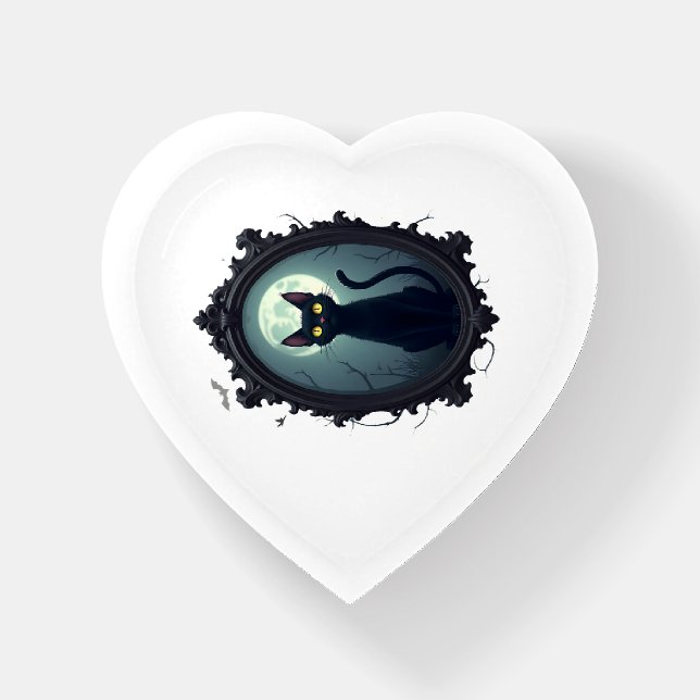 Haunted Cat Mirror Paperweight (Front)